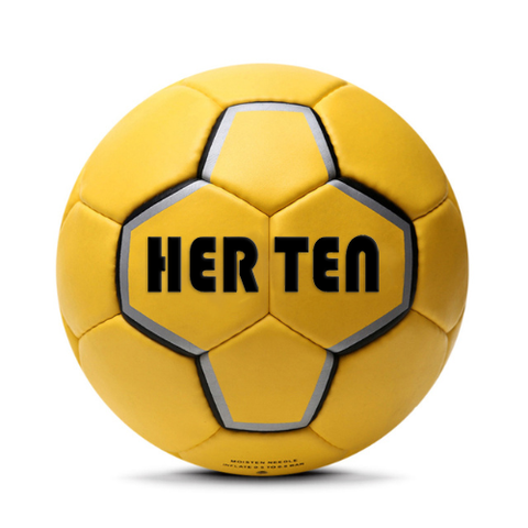 Gelber Trainingshandball mit individuellem Logo