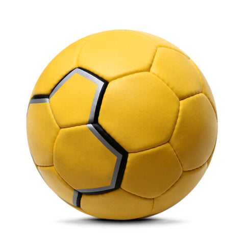 Gelber Trainingshandball mit individuellem Logo