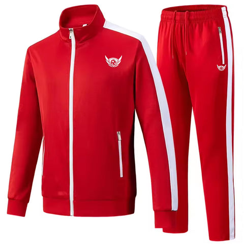 100% Polyester Herren-Trainingsanzug mit durchgehendem Reißverschluss – Hochwertiger Trainingsanzug für Männer