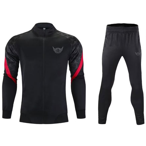 100% Polyester Herren-Trainingsanzug mit durchgehendem Reißverschluss – Premium-Qualität