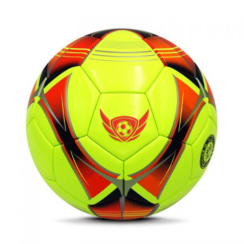 Hallenfußball in leuchtenden Farben